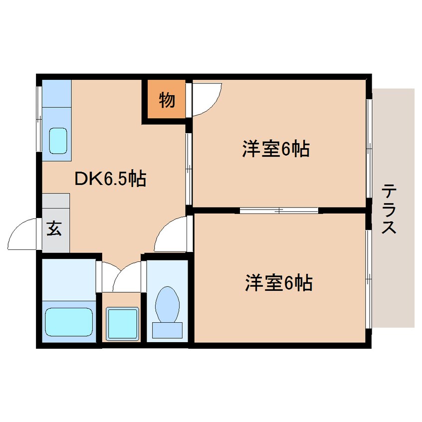 間取図 静鉄バス（静岡市）/高橋 徒歩2分 1階 築36年