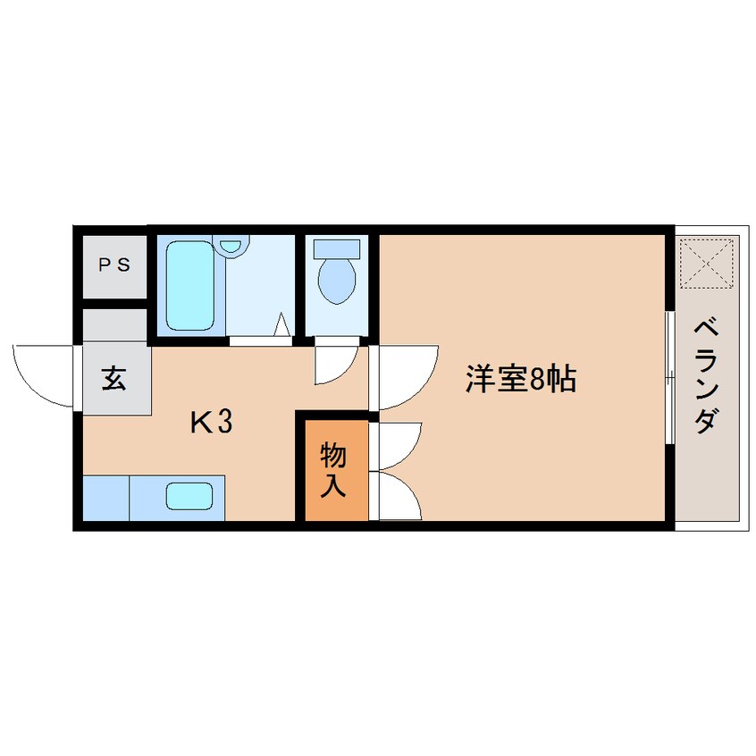 間取図 静岡鉄道静岡清水線/新清水駅 バス23分三保車庫前下車:停歩2分 2階 築36年