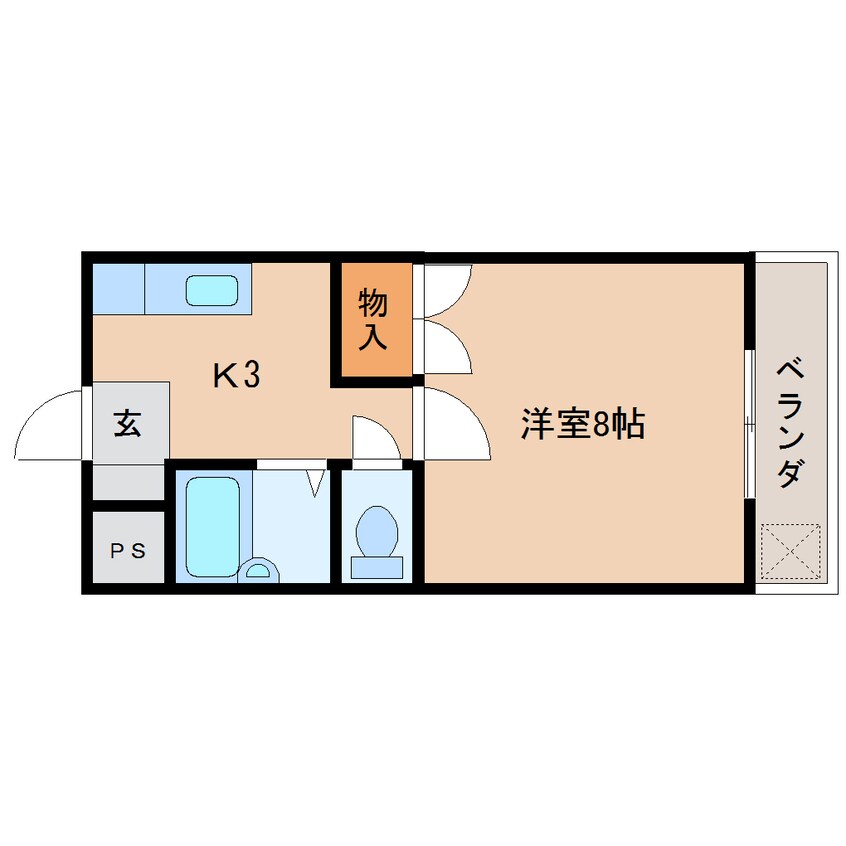 間取図 静岡鉄道静岡清水線/新清水駅 バス23分三保車庫前下車:停歩2分 2階 築36年