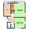 静岡鉄道静岡清水線/桜橋駅 徒歩23分 2階 築55年 2Kの間取り