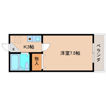 間取図 静岡鉄道静岡清水線/新清水駅 徒歩1分 3階 築26年