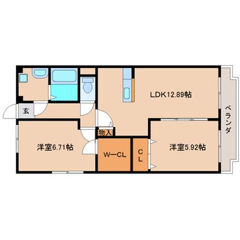 間取図 東海道本線/清水駅 バス16分中央共選場前下車:停歩3分 3階 築18年