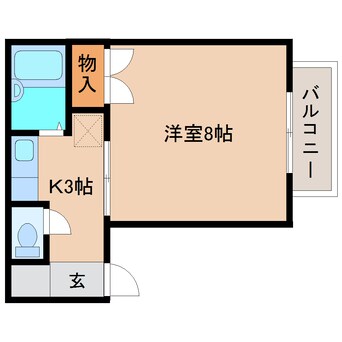 間取図 静岡鉄道静岡清水線/桜橋駅 バス13分天王山公園下車:停歩3分 2階 築36年