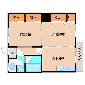 間取図 東海道本線/清水駅 徒歩19分 3階 築28年