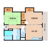 東海道本線/清水駅 徒歩9分 2階 築25年 2DKの間取り