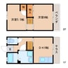 東海道本線/清水駅 バス:16分:停歩2分 1-2階 築49年 2DKの間取り