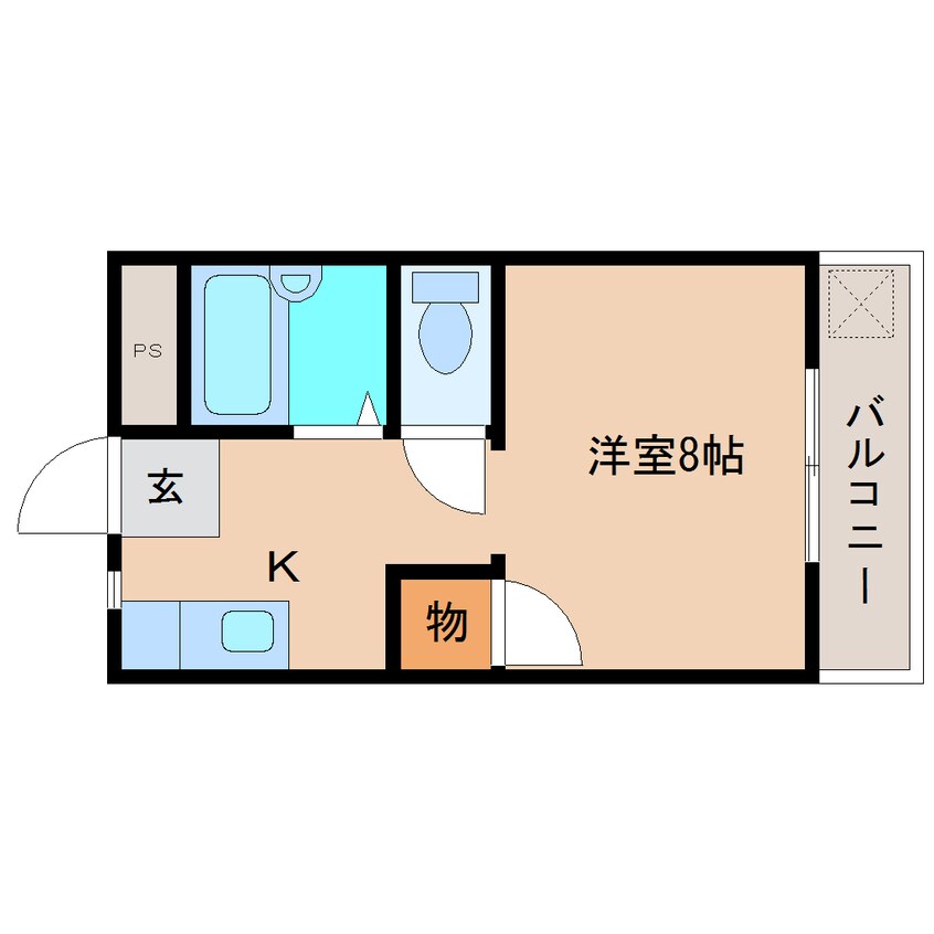 間取図 静岡鉄道静岡清水線/新清水駅 バス8分西高町下車:停歩4分 2階 築29年