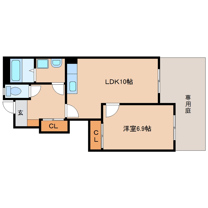 間取図 東海道本線/新蒲原駅 徒歩11分 1階 築17年