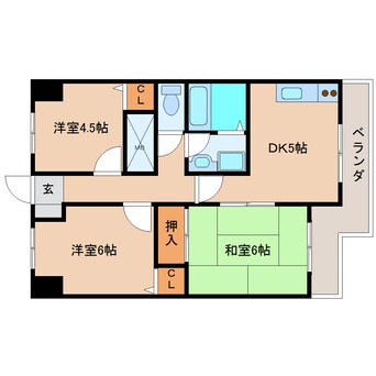 間取図 東海道本線/清水駅 バス7分永楽町下車:停歩5分 3階 築29年