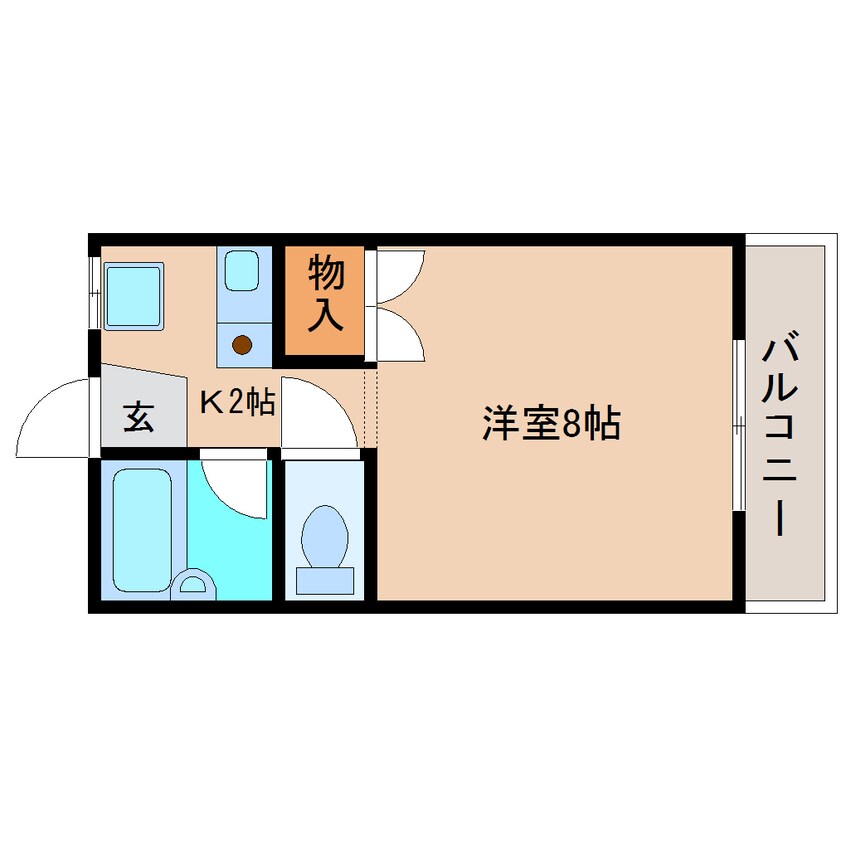 間取図 東海道本線/清水駅 バス22分忠霊塔前下車:停歩6分 1階 築30年