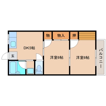間取図 静岡鉄道静岡清水線/新清水駅 バス14分駒越下車:停歩3分 3階 築30年