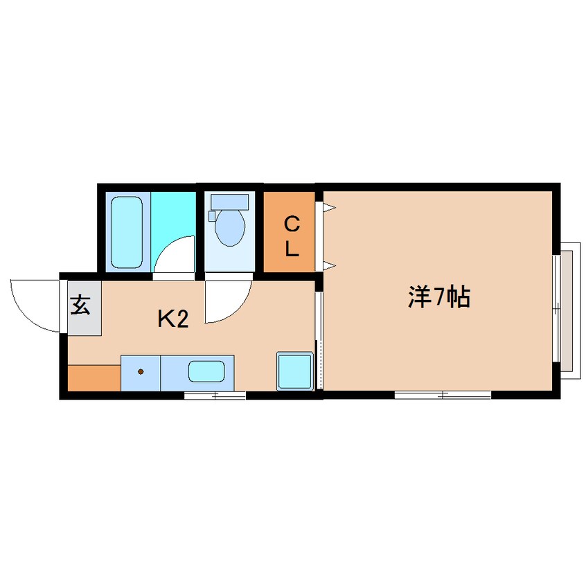 間取図 東海道本線/清水駅 徒歩14分 2階 築36年