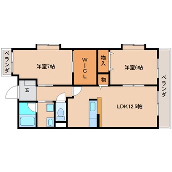間取図 東海道本線/清水駅 バス16分山原中下車:停歩2分 2階 築22年