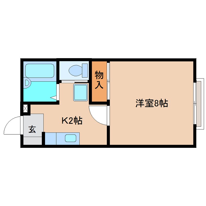 間取図 東海道本線/清水駅 バス24分三保松原入口下車:停歩2分 2階 築30年