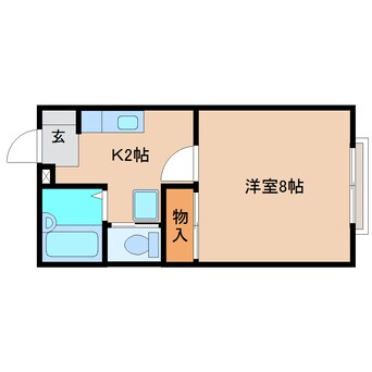 間取図 東海道本線/清水駅 バス24分三保松原入口下車:停歩2分 2階 築30年