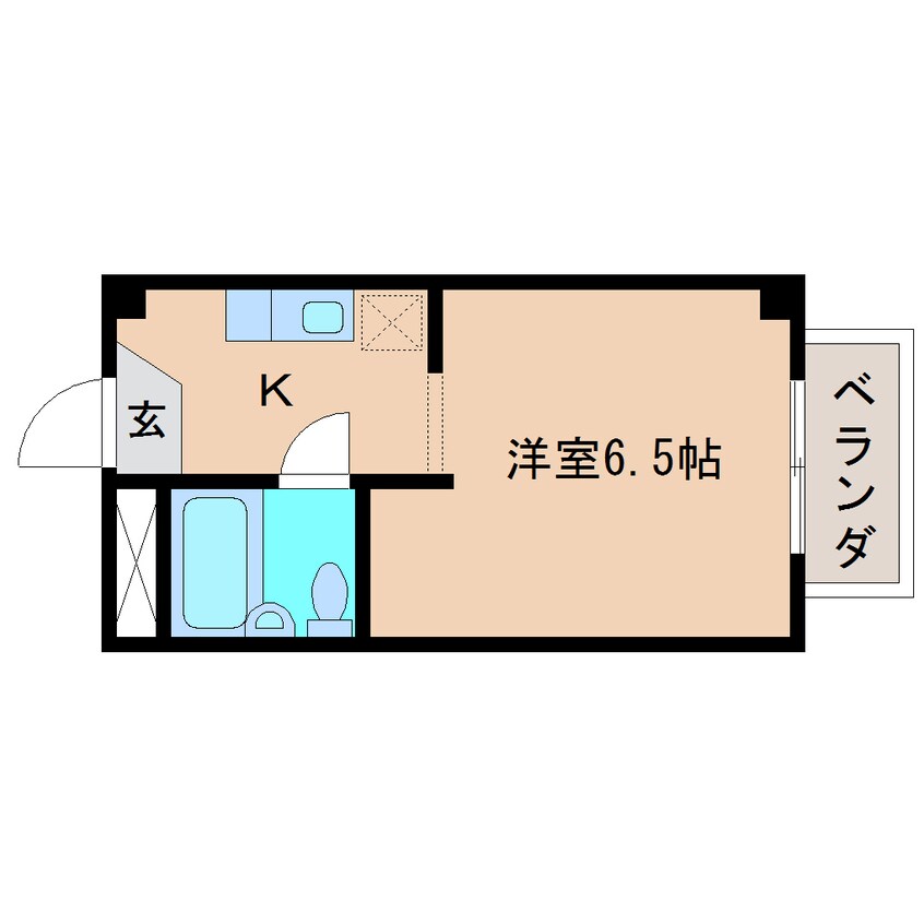 間取図 静岡鉄道静岡清水線/桜橋駅 徒歩10分 2階 築35年