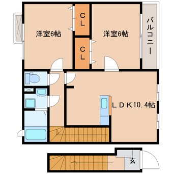 間取図 東海道本線/興津駅 バス18分栗原下車:停歩6分 2階 築14年