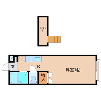 間取図 静岡鉄道静岡清水線/新清水駅 バス24分三保本町下車:停歩6分 2階 築30年