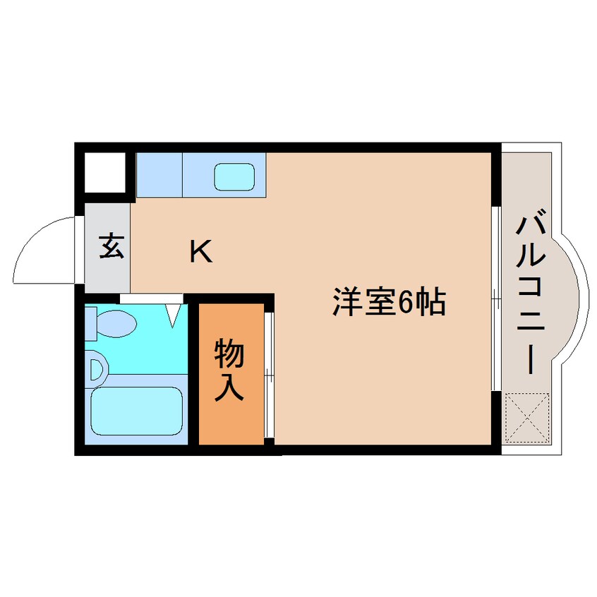 間取図 東海道本線/清水駅 バス25分三保ふれあい広場下車:停歩2分 3階 築35年