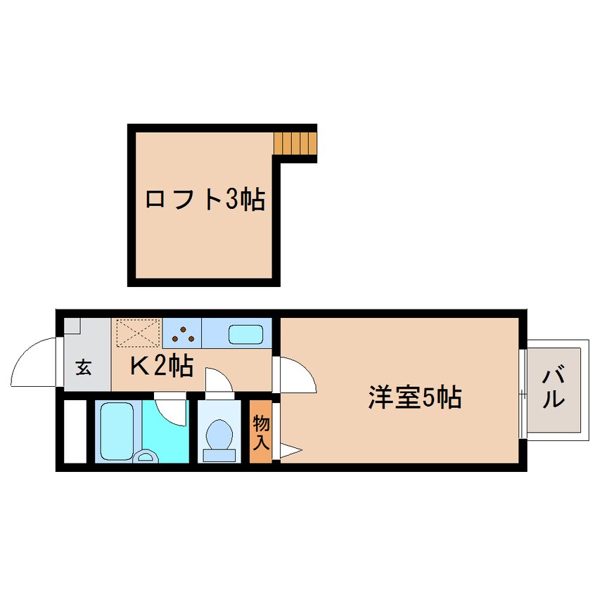 間取図 静岡鉄道静岡清水線/新清水駅 バス27分三保ふれあい広場下車:停歩10分 2階 築33年