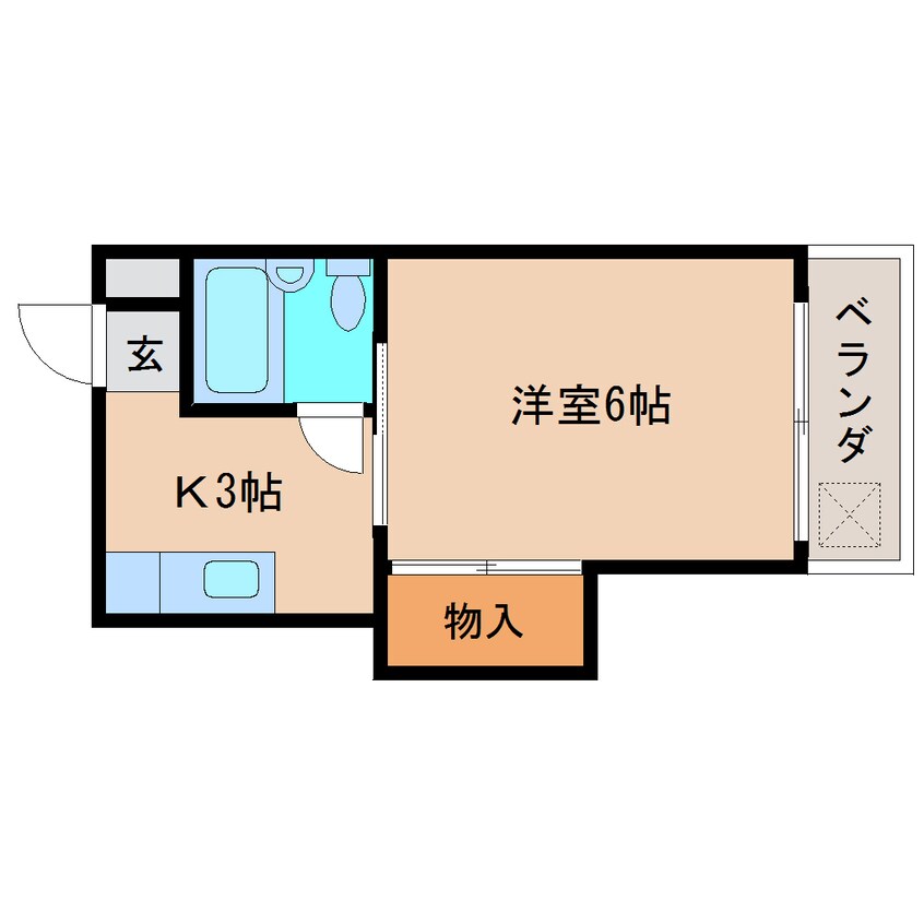 間取図 静岡鉄道静岡清水線/桜橋駅 徒歩5分 3階 築36年