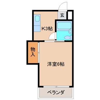 間取図 静岡鉄道静岡清水線/桜橋駅 徒歩5分 3階 築36年