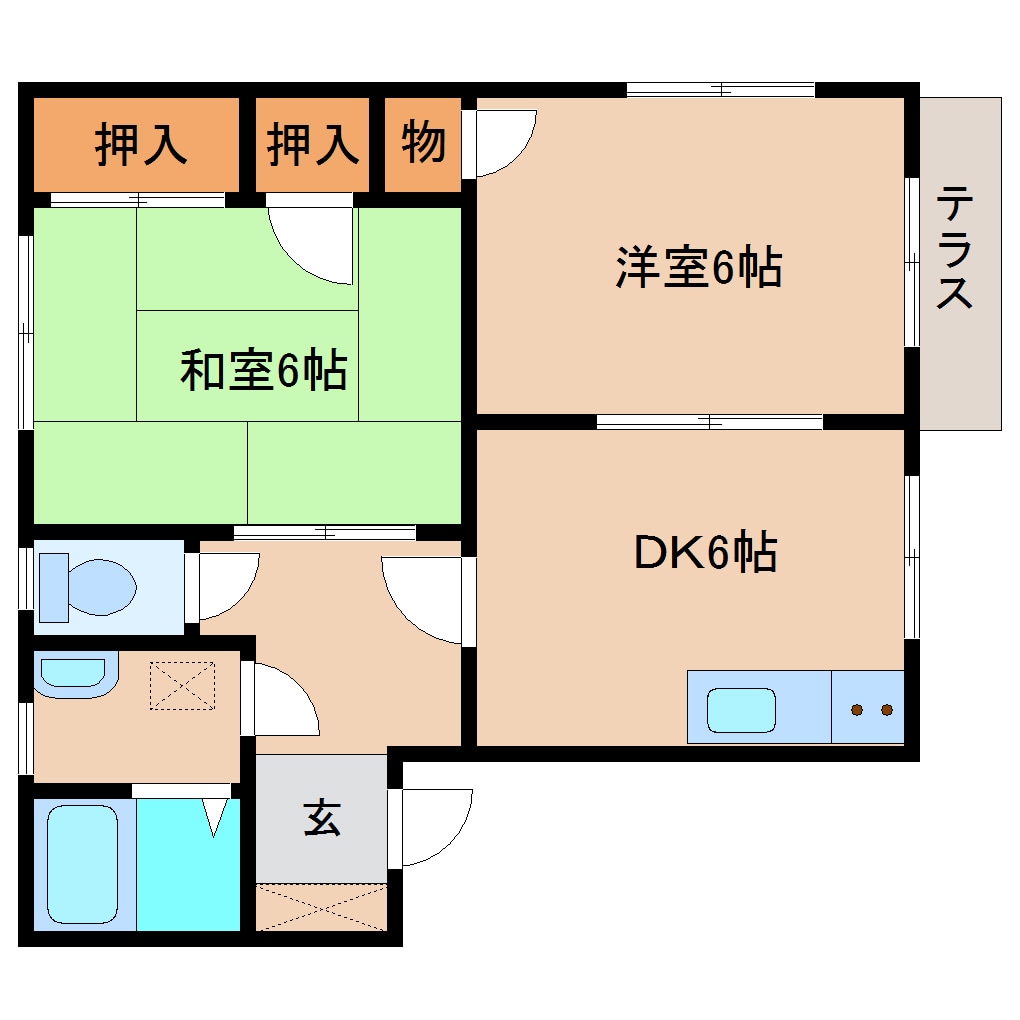 間取り図 東海道本線/清水駅 バス18分日本平運動公園入口下車:停歩3分 1階 築35年