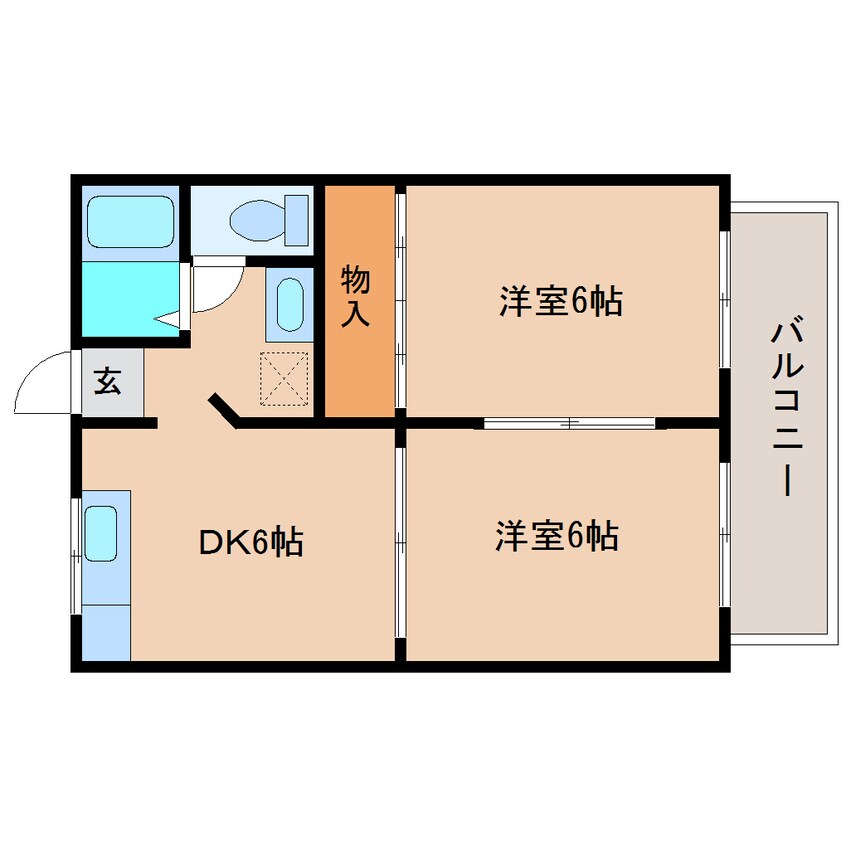 間取図 静岡鉄道静岡清水線/狐ケ崎駅 バス11分南矢部下車:停歩3分 2階 築34年