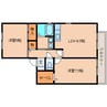 東海道本線/清水駅 バス:17分:停歩6分 2階 築29年 2LDKの間取り