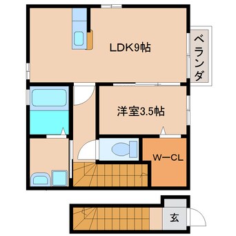 間取図 静岡鉄道静岡清水線/桜橋駅 徒歩4分 2階 築13年