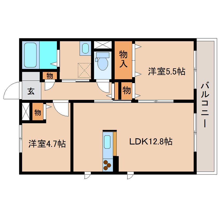 間取図 東海道本線/清水駅 徒歩15分 1階 築12年