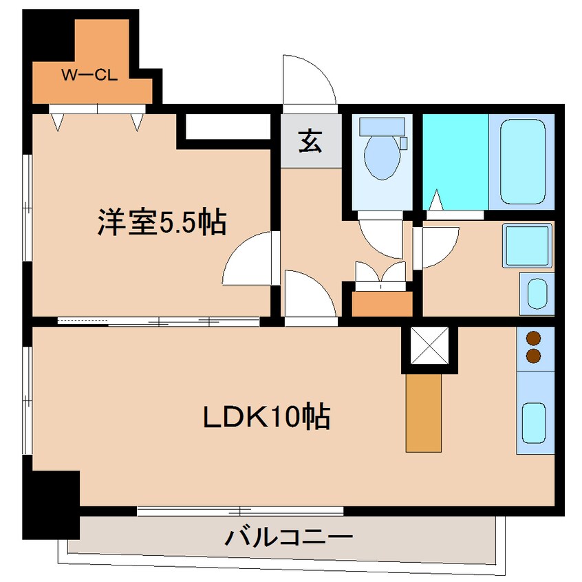 間取図 東海道本線/清水駅 徒歩3分 3階 築12年