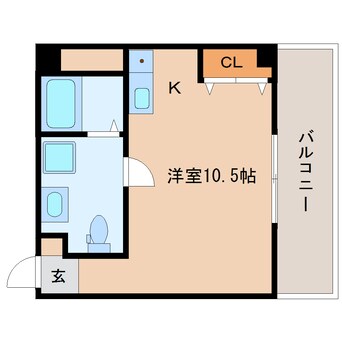 間取図 静岡鉄道静岡清水線/新清水駅 徒歩1分 5階 築37年