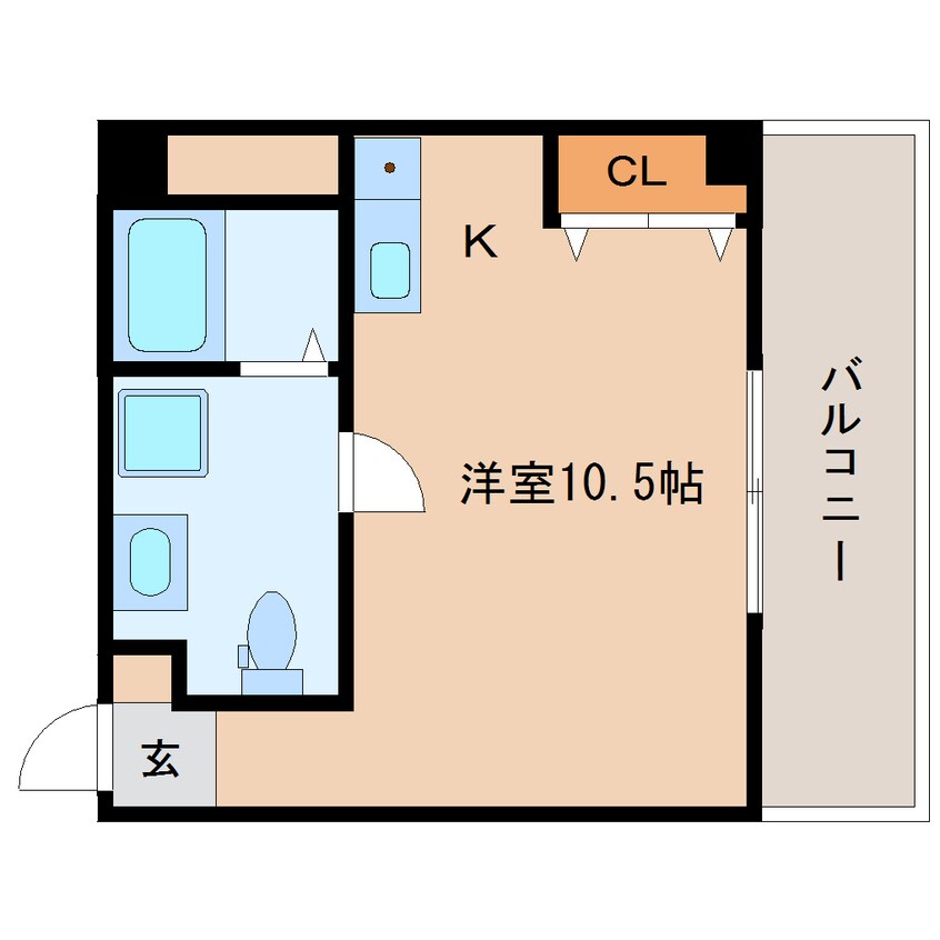 間取図 静岡鉄道静岡清水線/新清水駅 徒歩1分 5階 築37年