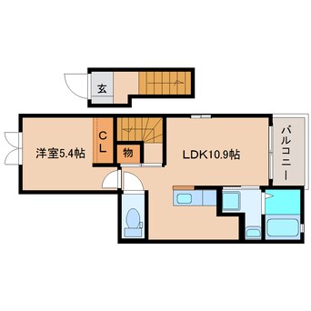 間取図 東海道本線/清水駅 バス12分石川東名下下車:停歩3分 2階 築12年