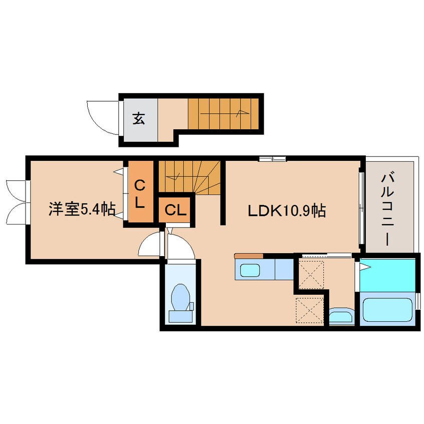 間取図 東海道本線/清水駅 バス12分石川東名下下車:停歩3分 2階 築12年