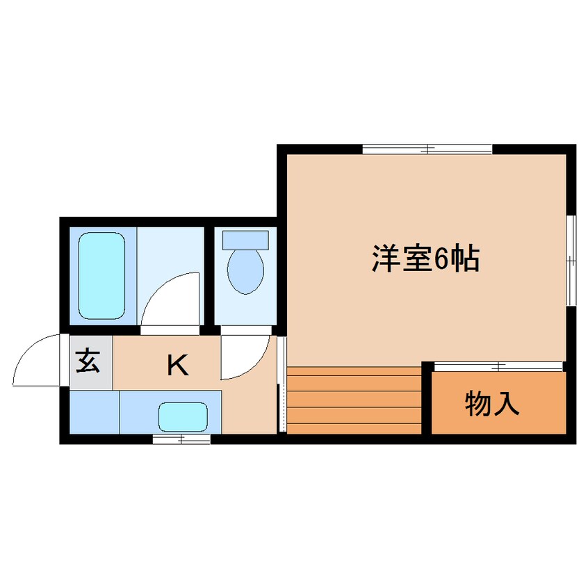 間取図 静岡鉄道静岡清水線/桜橋駅 徒歩9分 2階 築38年