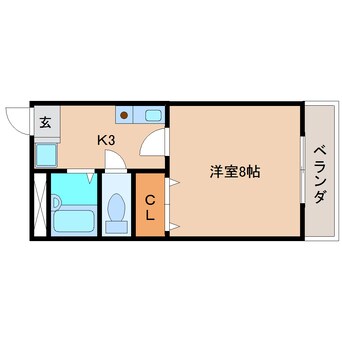 間取図 静岡鉄道静岡清水線/新清水駅 徒歩11分 2階 築28年