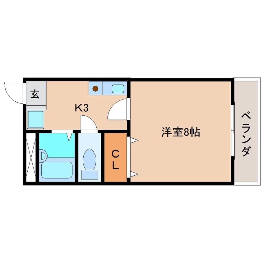 間取図 静岡鉄道静岡清水線/新清水駅 徒歩11分 2階 築29年