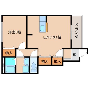 間取図 静岡鉄道静岡清水線/新清水駅 バス23分三保本町下車:停歩11分 1階 築12年