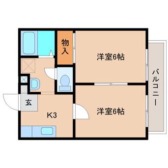 間取図 東海道本線/新蒲原駅 徒歩28分 2階 築24年
