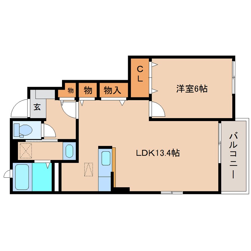 間取図 東海道本線/興津駅 バス11分消防学校前下車:停歩2分 1階 築12年