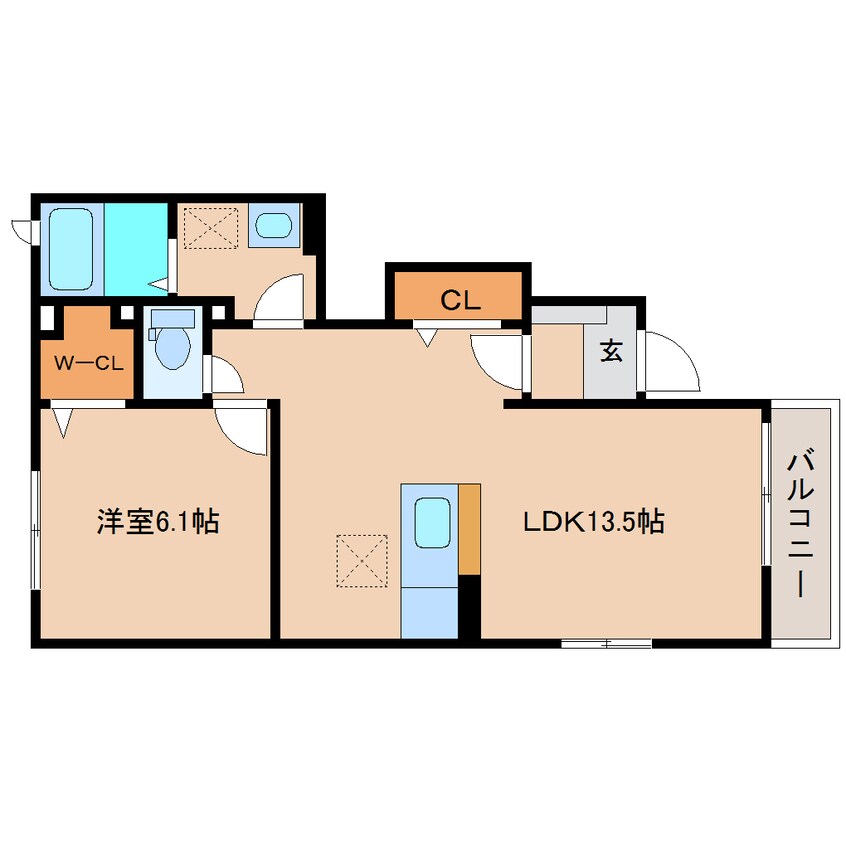 間取図 東海道本線/興津駅 バス15分消防学校前下車:停歩3分 1階 築12年