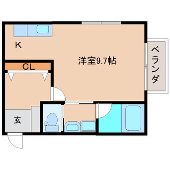 間取図 東海道本線/清水駅 徒歩7分 2階 築20年