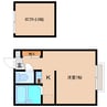 東海道本線/清水駅 バス:9分:停歩4分 2階 築26年 1Rの間取り
