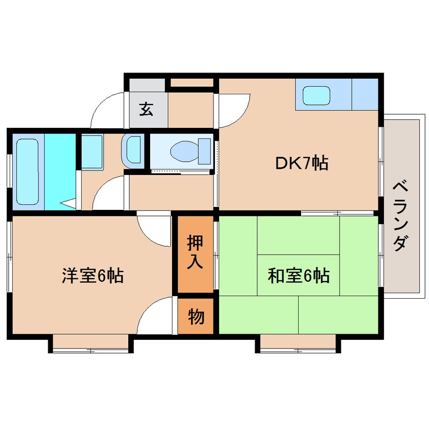 間取図 東海道本線/清水駅 バス13分五分団下車:停歩3分 1階 築28年