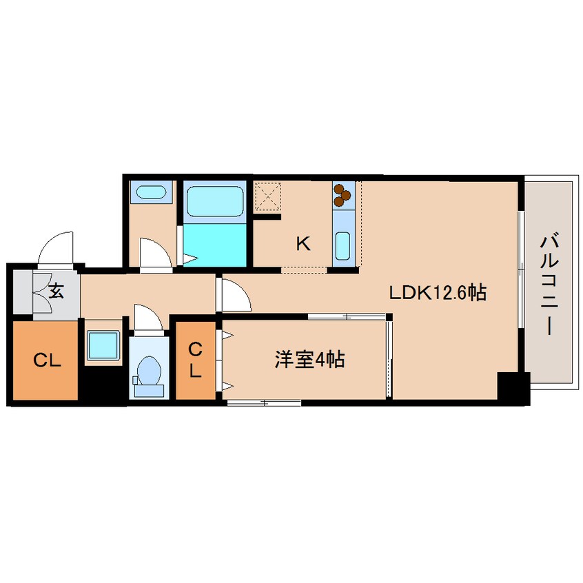 間取図 東海道本線/清水駅 徒歩4分 4階 築11年