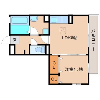 間取図 東海道本線/清水駅 バス14分下野下車:停歩4分 1階 築12年
