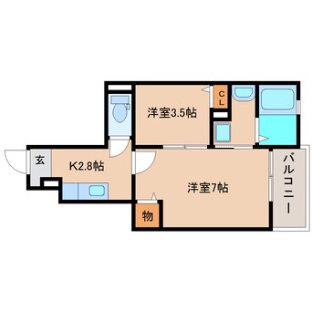 間取図 東海道本線/清水駅 バス13分栗田家具センター前下車:停歩12分 1階 築11年