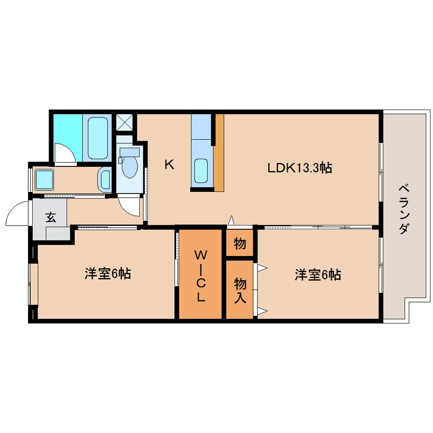 間取図 東海道本線/清水駅 バス19分梅ケ谷中下車:停歩4分 1階 築20年